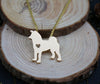 Japan Akita dog necklace dog pendant jewelry golden colors plated