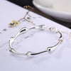 Japan And South Korea Version Of Contracted Smooth Personality Fashion Silver Jewelry Bracelet Joker Woman In Wholesale