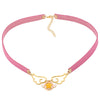 Japan Anime Choker Necklace Two Color Magic Card Cherry Wing Five-Pointed Star Pink Collar Necklace Beautiful Accessories