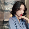 Japan Korean design jewelry elegant water droplets hollow crystal earrings long gold chain earrings for women