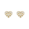 Japan and South Korea design jewelry  copper inlaid zircon earrings elegant love earrings for women gift
