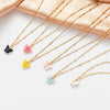 Japanese and Korean Sweet Butterfly Necklace Acrylic Colorful Sweet Women's Versatile Clavicle Chain Personal Hipster Necklace