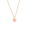 Japanese and Korean Sweet Butterfly Necklace Acrylic Colorful Sweet Women's Versatile Clavicle Chain Personal Hipster Necklace