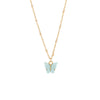 Japanese and Korean Sweet Butterfly Necklace Acrylic Colorful Sweet Women's Versatile Clavicle Chain Personal Hipster Necklace