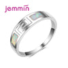 Created Blue Fire Opal 925 Sterling Silver Ring Wholesale Retail Fashion for Women Jewelry Ring Size 6 7 8 9