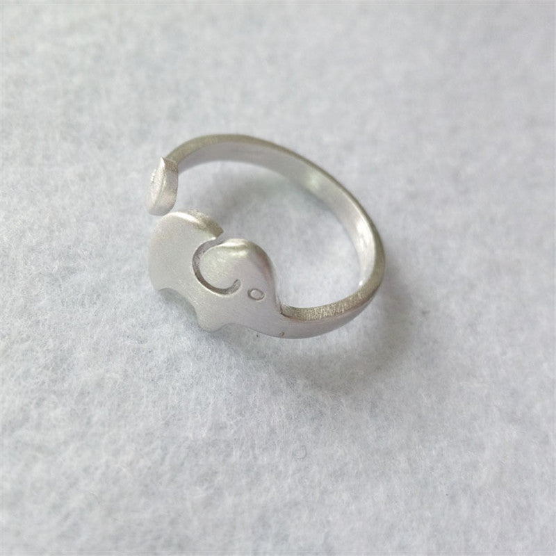Cut Lovely Animal Silver Ring Jewelry 925 Sterling Silver Elephant Opening Rings Creative Chinese Fashion Jewelry
