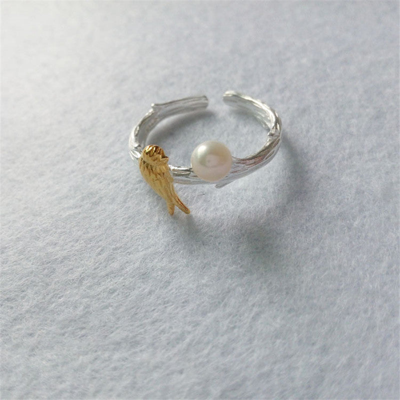 Fine 925 Sterling Silver Jewelry Bird Ring for Women Female Creative Opening Ring Chinese Traditional Jewelry