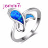 High Quality Romantic Fine S925 Sterling Silver Rings For Women Party Gift Retro Spinner Ring Opal Finger Ring