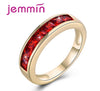 Hot Fashion Women Wedding Jewelry Rings Silver 925 Diamond Rings Top Quality Cubic Zirconia Gold Color Rings Wholesale