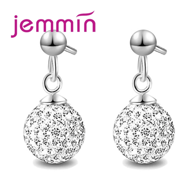 Hot Sale Factory Price Multicolor Ball Shape 925 Sterling Silver Pendant Earrings For Women Girls Accessories Jewelry