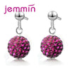 Hot Sale Factory Price Multicolor Ball Shape 925 Sterling Silver Pendant Earrings For Women Girls Accessories Jewelry