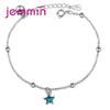 New Attractive 925 Sterling Silver Super Shining Blue Star Shape Design Pendant Bracelets For Women Jewelry Wholesale