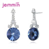 New Attractive Pairs Tower Pendant Earrings For Women 925 Sterling Silver Romantic Girls Jeewelry Gift Free shipping
