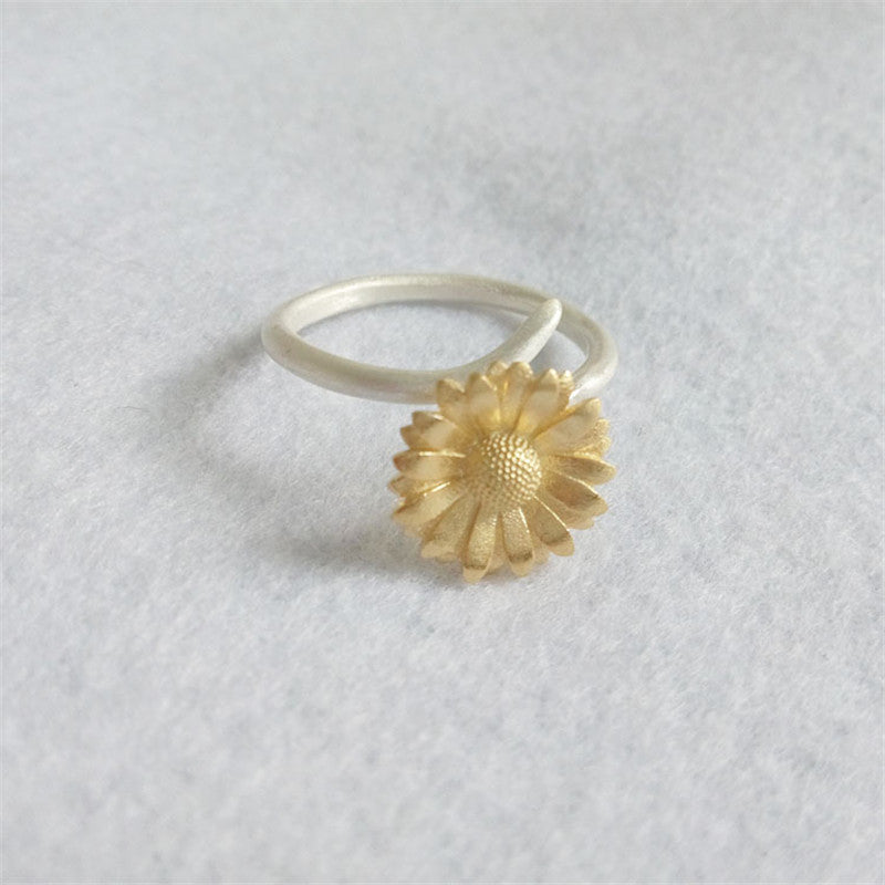 Party Sunflower Ring 925 Sterling Silver Jewelry Female Opening Rings for Women Wedding Accessories 2020 New
