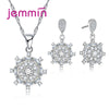Rudder Design Fine 925 Sterling Silver Party Jewelry Sets For Women Girls CZ Crystal Necklace Earrings Set Accessories