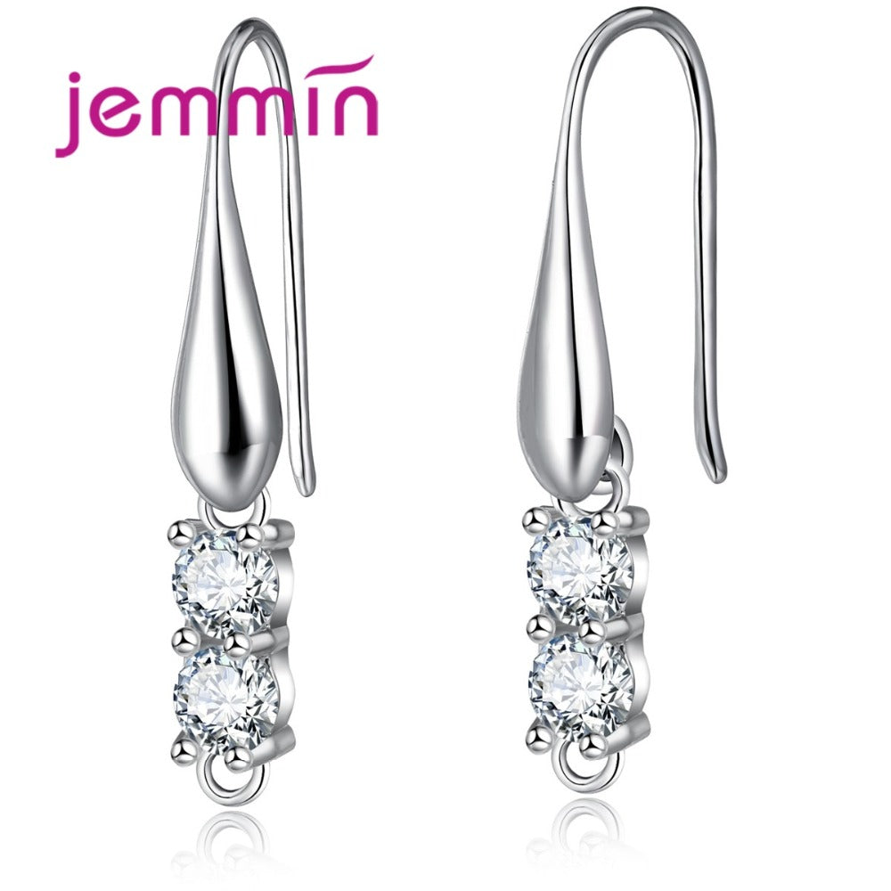 S925 Sterling Silver Jewelry Making Accessories With Round Aurstrian Crystal Earrings Components Jewelry Finding