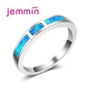 Top Quality Fashion Ring New Brand 925 Silver Fashion Jewelry Blue Opal Rings for Women Opal Jewelry USA Size Dropship