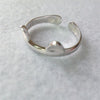 Women Creative Cute Ring Jewelry 925 Sterling Silver Smooth Cat Ear Opening Ring Adjustable Size Fine Jewelry