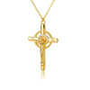 Jesus Cross Necklaces For Women Stainless Steel Gold Color Crystal Cross Pendant Necklace Religious Jewelry Gift collier femme