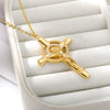 Jesus Cross Necklaces For Women Stainless Steel Gold Color Crystal Cross Pendant Necklace Religious Jewelry Gift collier femme