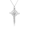 Jesus Cross Necklaces For Women Stainless Steel Gold Color Crystal Cross Pendant Necklace Religious Jewelry Gift collier femme