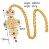 Jesus Cross Pectoral  Crown Religious Icon byzantine Catholic Crucifix Necklace 120CM long chain 190*80 Religious with box
