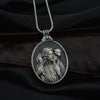 Jesus Shepherd Dog Pendant Men's Vintage Necklace Sweater Chain