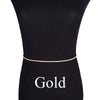 Jewdy Simple Style Rhinestone Waist Chain for Women Gilrs Summer Sexy Crystal Shiny Body Chain Accessories Jewlelry Gifts