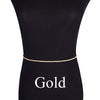 Jewdy Simple Style Rhinestone Waist Chain for Women Gilrs Summer Sexy Crystal Shiny Body Chain Accessories Jewlelry Gifts