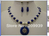 Jewellery white pearl blue jade earrings pendant necklace fine jewelry