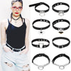 Jewelry Harajuku Choker Rock Gothic Heart Stud Collar Punk Necklace Leather Rivet Collar