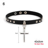Jewelry Harajuku Choker Rock Gothic Heart Stud Collar Punk Necklace Leather Rivet Collar