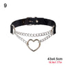 Jewelry Harajuku Choker Rock Gothic Heart Stud Collar Punk Necklace Leather Rivet Collar