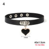 Jewelry Harajuku Choker Rock Gothic Heart Stud Collar Punk Necklace Leather Rivet Collar