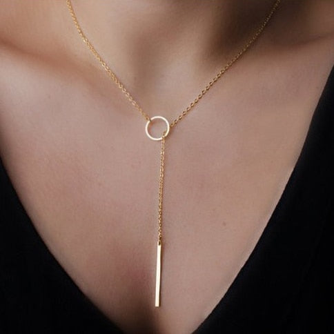Jewelry Lowest price !!! New bar Pendants Necklace for women best gift simple gold and silver choker necklace drop shipping