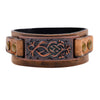 Jewelry  Men Genuine Leather Punk Bracelets Casual Alloy Totem Retro Brown Wide Wrap Buckle Rivet Charm Men Women Bangle Jewelry