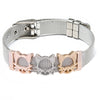 Jewelry Silver Color Stainless Steel Mesh Bracelets Bangles with Love Heart Slide Charms Bracelets for Women Lover Gift
