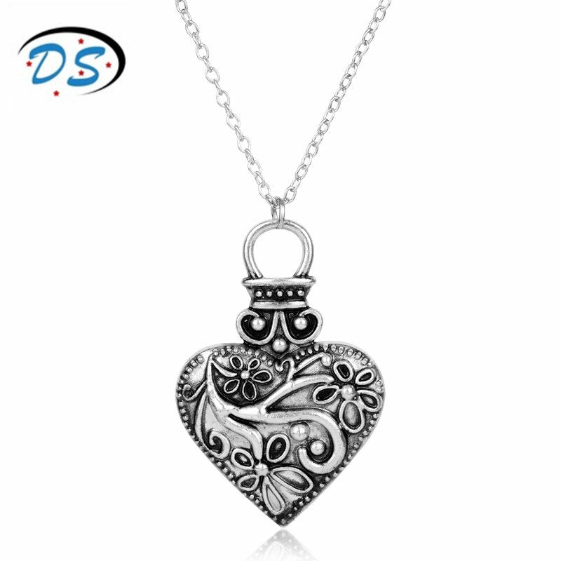Jewelry TV The Vampire Diaries Necklace Caroline Vervain Locket Heart Pendant Necklace Vintage Accessories Choker Necklace