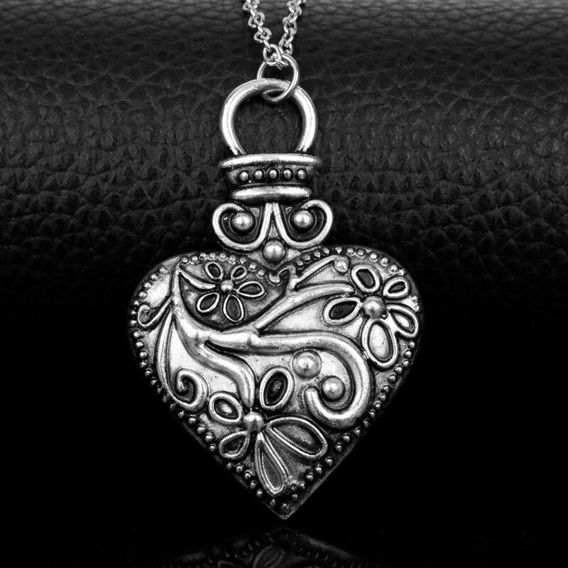 Jewelry TV The Vampire Diaries Necklace Caroline Vervain Locket Heart Pendant Necklace Vintage Accessories Choker Necklace