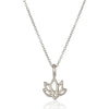 Jewelry gold silver plated Lotus simple short chain necklace for women