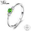 0.15ct Genuine Chrome Diopside White Topaz 3 Stone Ring Spild 925 Sterling Silver Ring for Women Fine Jewelry