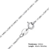 JewelryPalace 100% Genuine 925 Sterling Silver Necklace Ingot Twisted Trace Belcher Snake Bar Singapore Box Chain Necklace Women