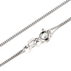 100% Genuine 925 Sterling Silver Necklaces 40-45cm Classic Basic Silver Chains Lobster Clasp Adjustable Jewelry