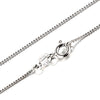 100% Genuine 925 Sterling Silver Necklaces Classic Basic Silver Chains Lobster Clasp Adjustable Fashion Jewelry