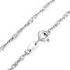 100% Genuine 925 Sterling Silver Necklaces Classic Basic Silver Chains Lobster Clasp Adjustable Fashion Jewelry
