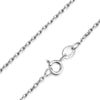 100% Genuine 925 Sterling Silver Necklaces Classic Basic Silver Chains Lobster Clasp Adjustable Fashion Jewelry