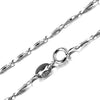 100% Genuine 925 Sterling Silver Necklaces Classic Basic Silver Chains Lobster Clasp Adjustable Fashion Jewelry