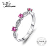 3 Stone Round 0.45ct Created Ruby Engagement Wedding Rings For Women 925 Sterling Silver 2020 Fashion Fine Jewelry