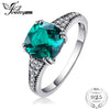 Classic 2.3ct Cushion Nano Russian Simulated Emerald Ring 925 SterlinEngagement Rings For Women Brand Fine Jewelry
