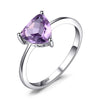 Classic 925 Sterling Silver Natural Citrine Garnet Amethyst Topaz Peridot Solitaire Rings For Women Fine Jewelry